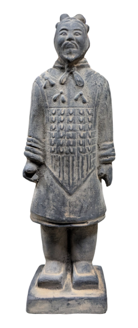 Statue Noire en Terracotta Général 20cm