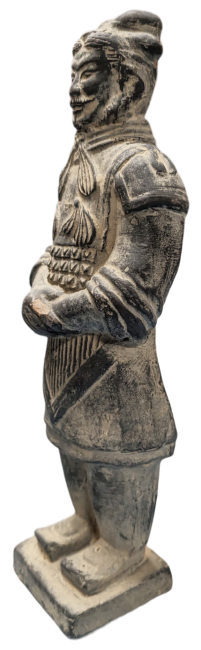 Statue Noire en Terracotta Général 24cm