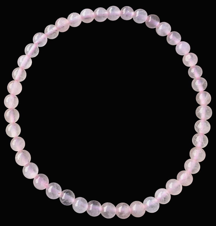 Bracelet quartz rose perles 4-5mm