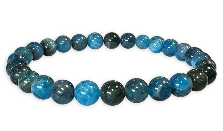 Bracelet Apatite Bleue A perles 6-7mm