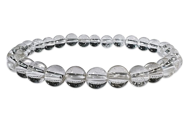 Bracelet Cristal de Roche perles 6mm