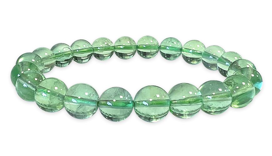 Bracelet Fluorite Verte AAA perles 8mm