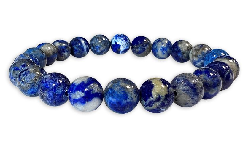 Bracelet Lapis Lazuli AB perles 8-9mm
