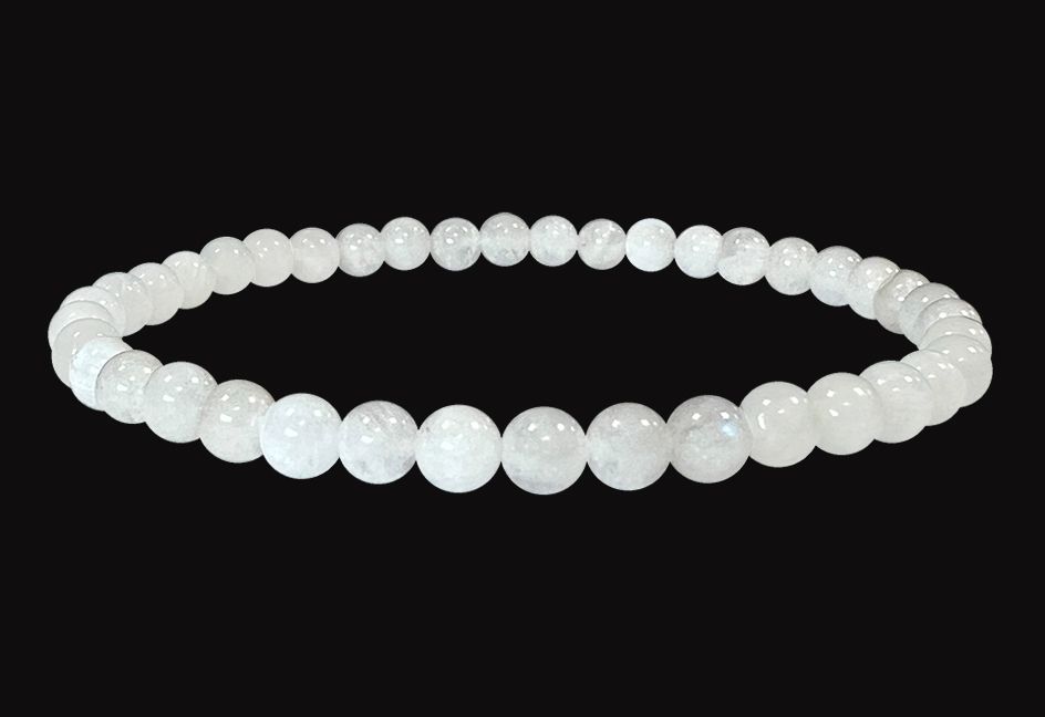 Bracelet Pierre de Lune Blanche A perles 4-5mm