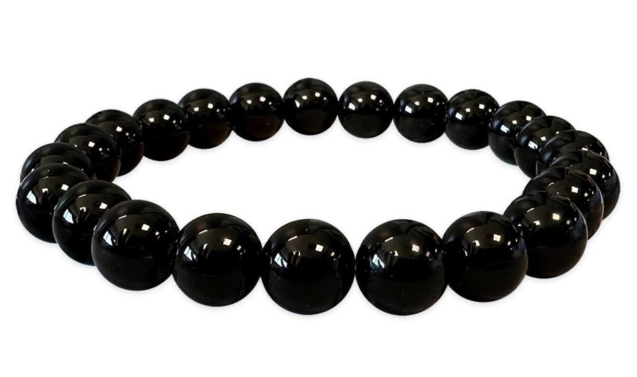Bracelet Onyx Noir A perles 8mm