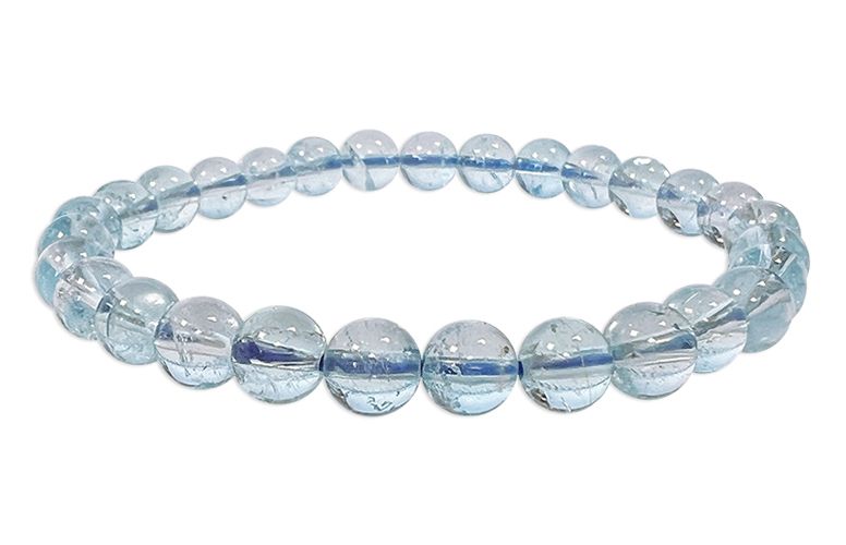 Bracelet Topaze Bleue AAA perles 7mm
