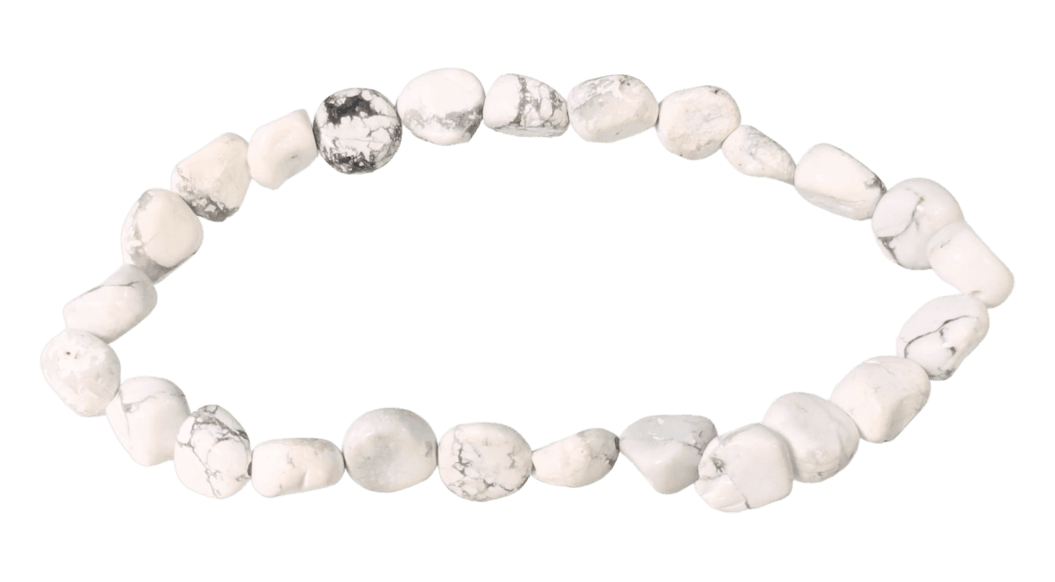 Bracelet Howlite A pierres roulées