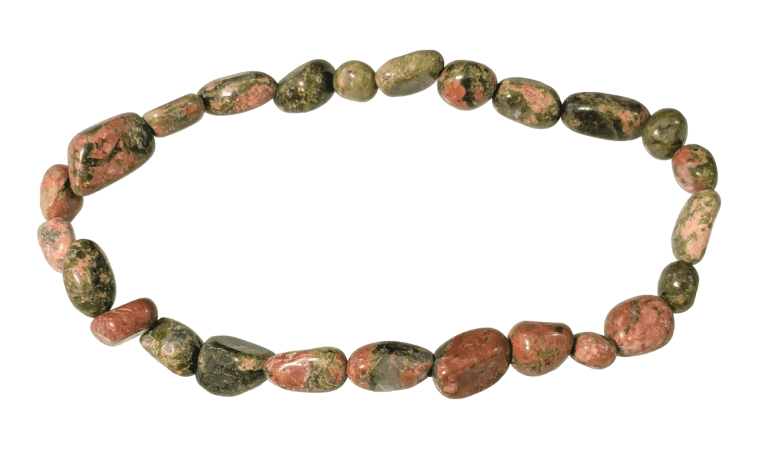 Bracelet Unakite A pierres roulées