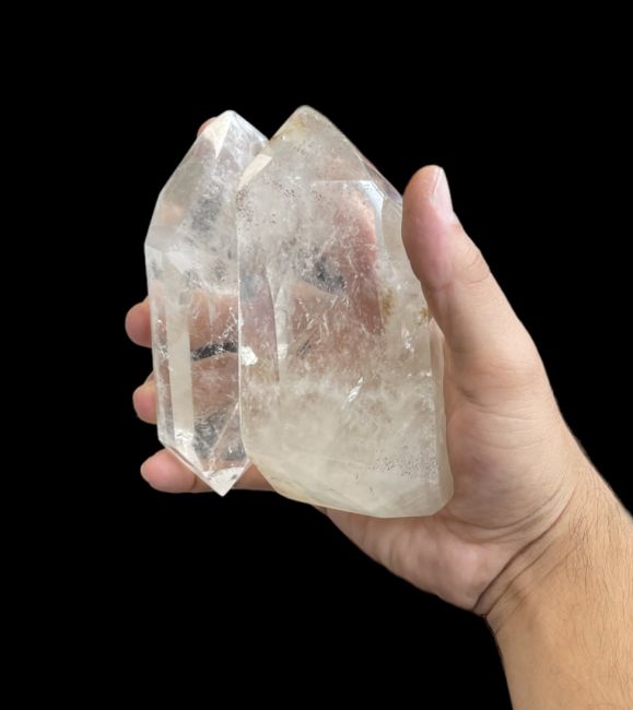 Prismes de cristal de roche de Madagascar - 9 pièce 1.700k