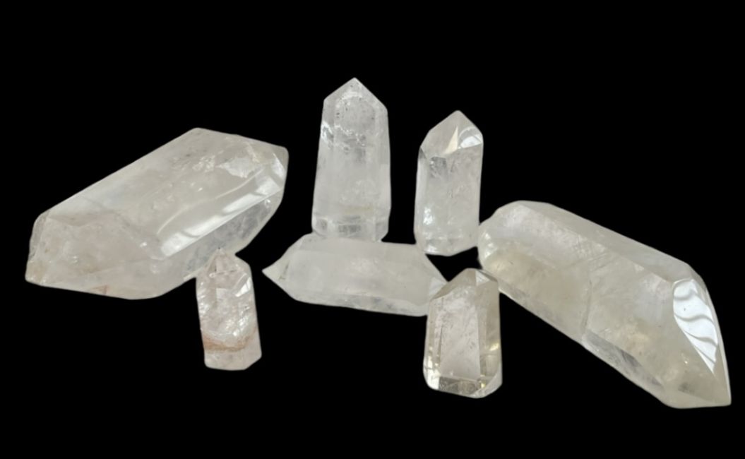 Prismes de cristal de roche de Madagascar - 7 pièces 1.409 k