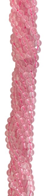Quartz rose A perles 4mm sur fil 40cm