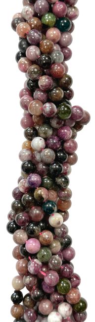 Tourmaline Multicolore A perles 5-6mm sur fil 40cm