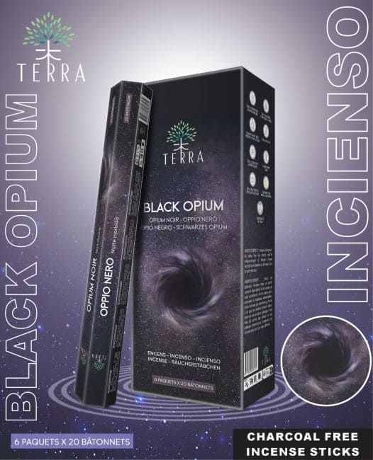 Encens Terra Black Opium hexa sans charbon 30grs