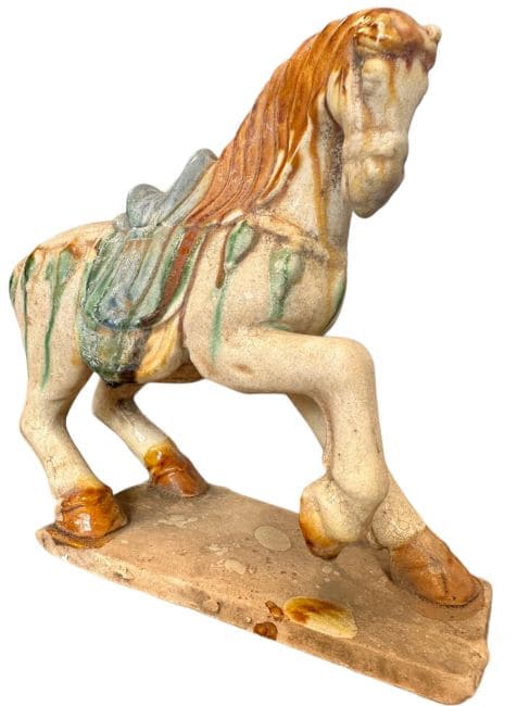 Cheval couleur en Terracotta  H 18cm