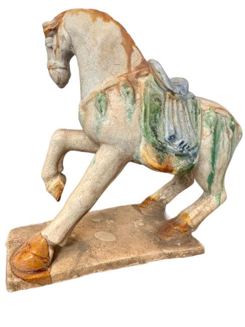 Cheval couleur en Terracotta  H 18cm