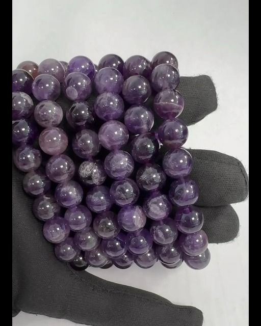 Bracelet Amethyste perles 10mm