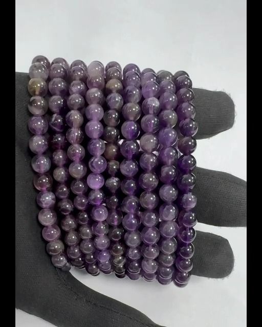 Bracelet Amethyste perles 6mm