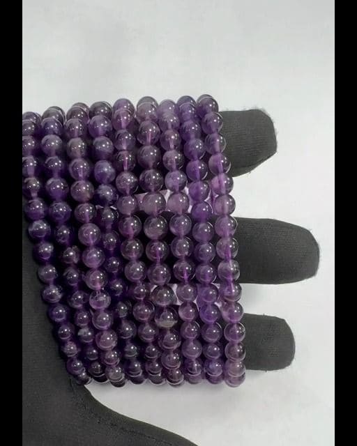 Bracelet Amethyste A perles 6-7mm