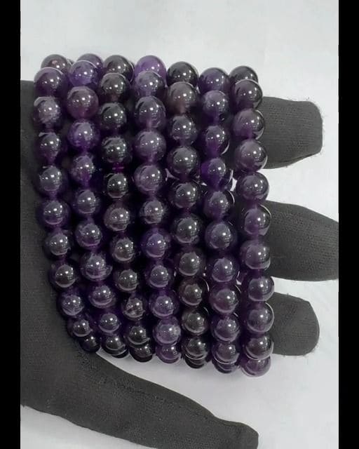 Bracelet Amethyste A perles 7.5-8.5mm