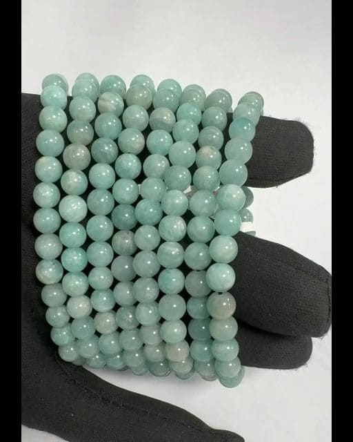 Bracelet Amazonite Perou AA perles 6-7mm