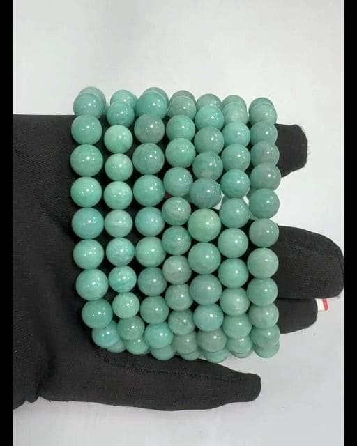 Bracelet Amazonite Perou AA perles 8-9mm