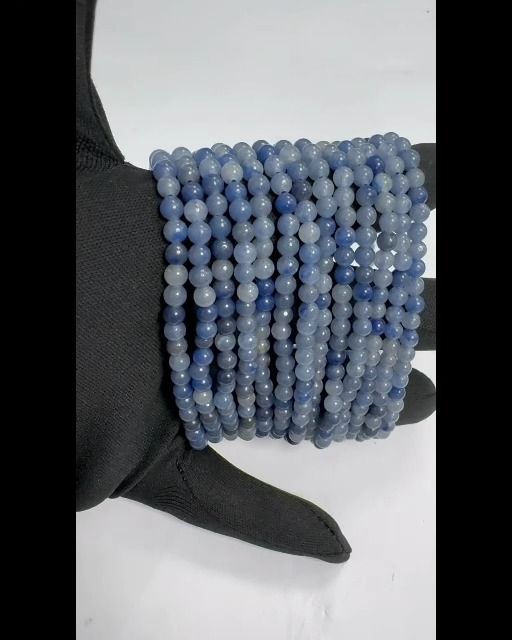 Bracelet Aventurine bleue A perles 4mm