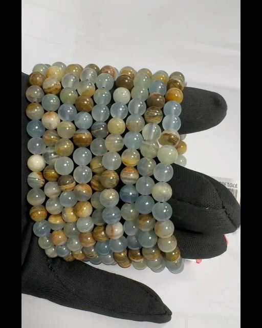 Bracelet Calcite Bleue Mix AA perles 6-7mm