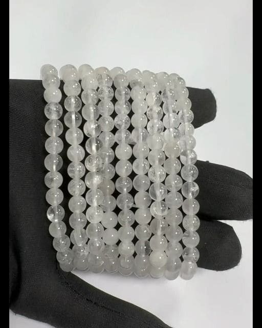 Bracelet Cristal de Roche perles 6mm