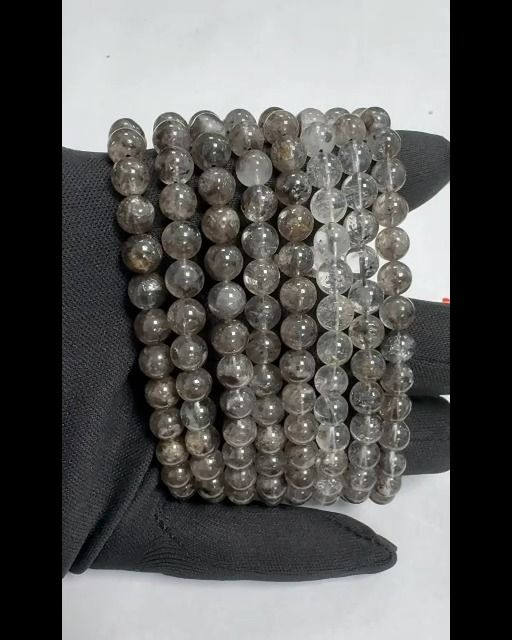 Bracelet Cristal Herkimer A perles 5.5-6.5mm