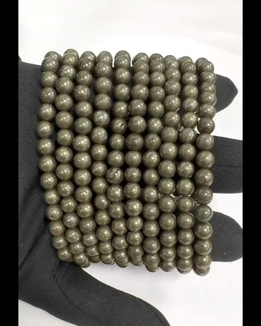 Bracelet Pyrite A perles 6mm