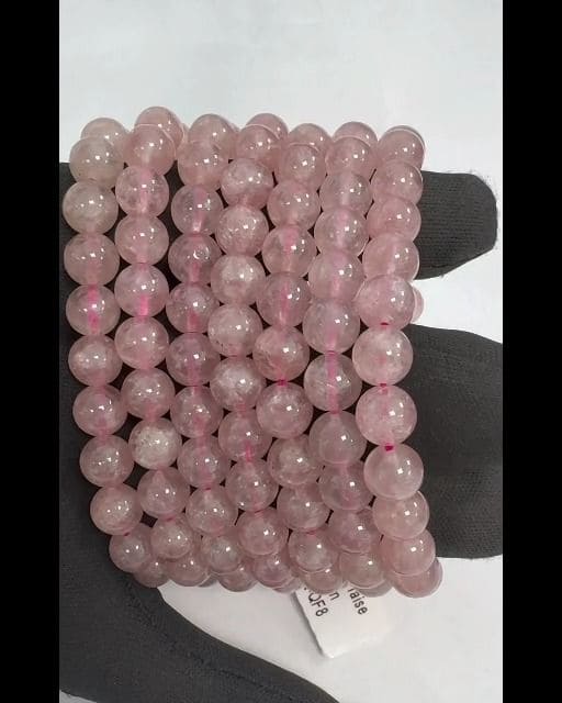 Bracelet Quartz Fraise Hematoide A perles 8mm