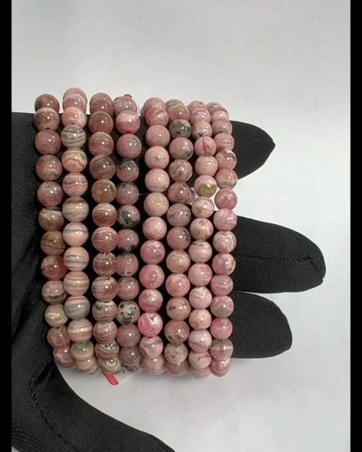 Bracelet Rhodochrosite Argentine A perles 6-7mm