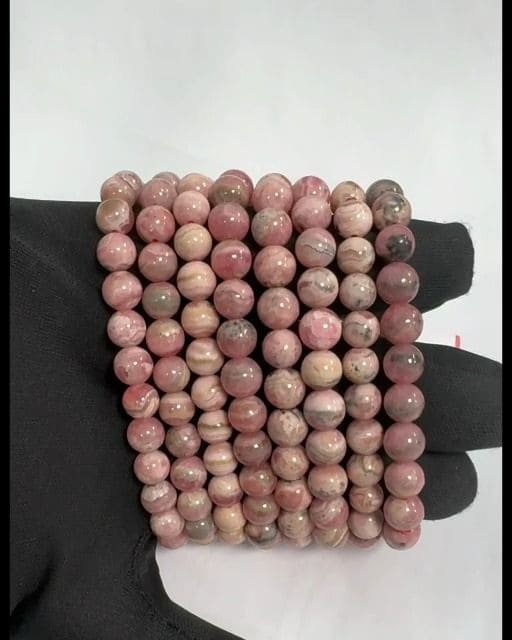 Bracelet Rhodochrosite Argentine A perles 5-6mm