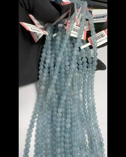 Calcite Bleue AAA perles 5.5mm sur fil 40cm